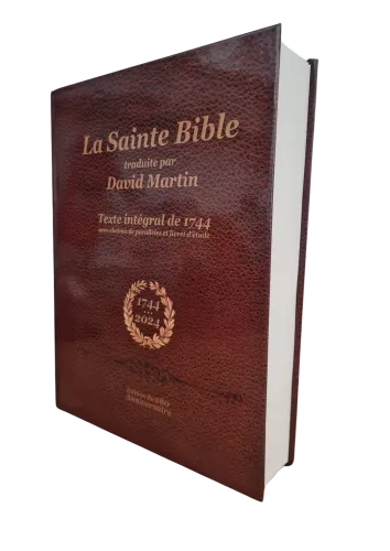BIBLE MARTIN 1744 RIGIDE AVEC CHAINES DE PARALLELES 280E ANNIVERSAIRE