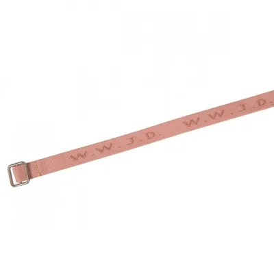 BRACELET TISSE W.W.J.D. VIEUX ROSE