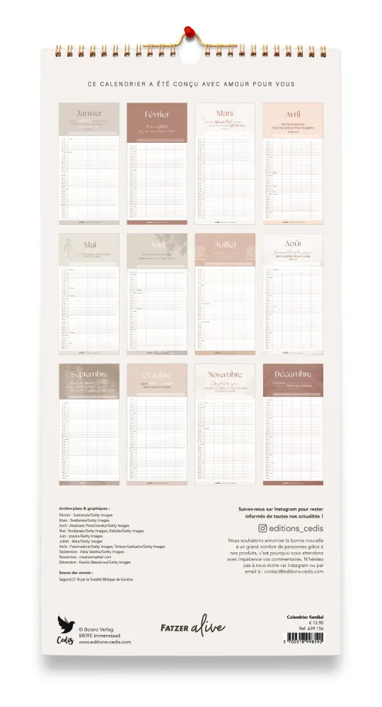 CALENDRIER CED FAMILIAL
