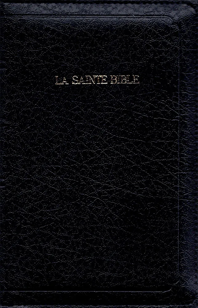 BIBLE SEGOND 1910 SOUPLE SIMILICUIR BLEUE MARINE FEMETURE ECLAIR