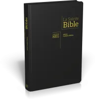 BIBLE NEG GROS CARACTERES SOUPLE FIBROCUIR FERMETURE ECLAIR TR. OR ONGLETS