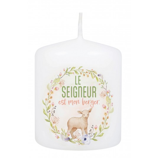 PETITE BOUGIE POUR PAQUES MOTIF AGNEAU