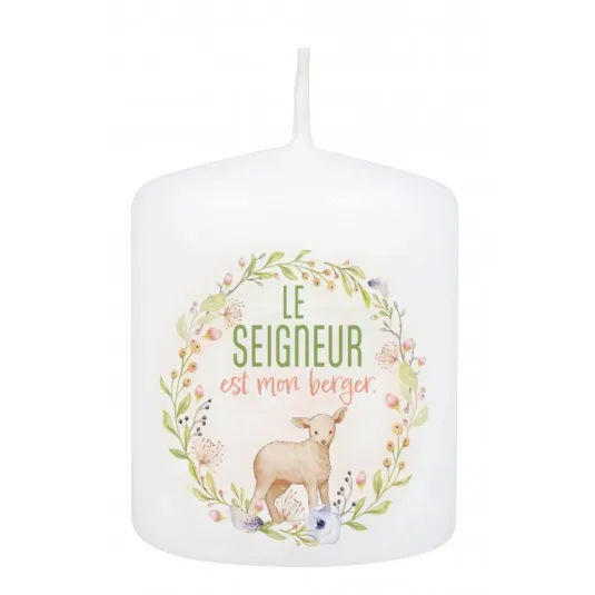 PETITE BOUGIE POUR PAQUES MOTIF AGNEAU