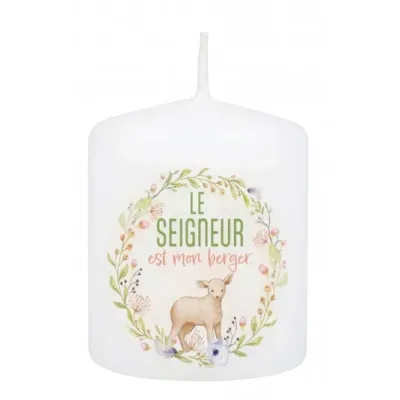 PETITE BOUGIE POUR PAQUES MOTIF AGNEAU