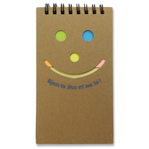 CARNET DE NOTE + POST IT REJOUIS-TOI