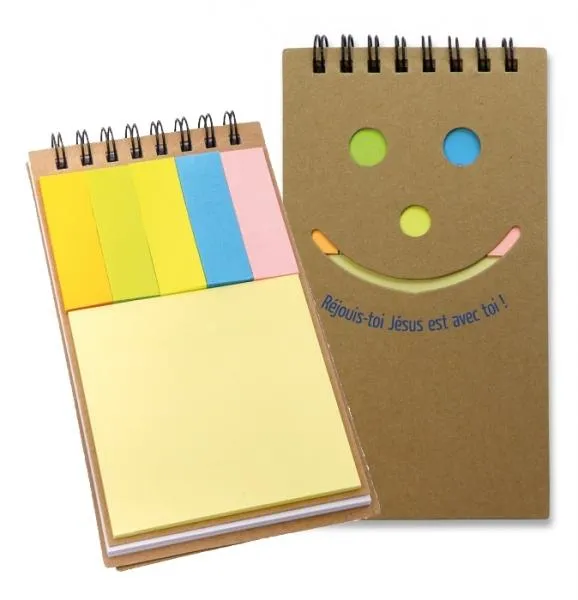 CARNET DE NOTE + POST IT REJOUIS-TOI