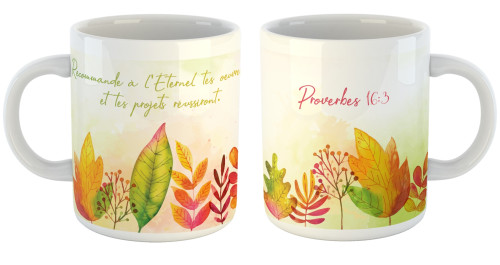 MUG RECOMMANDE A L'ETERNEL TES OEUVRES PR.16.3