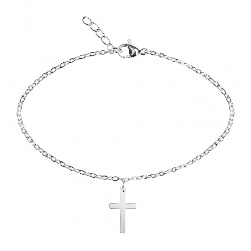 BRACELET CROIX ACIER INOXYDABLE ACIER