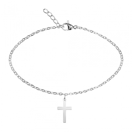 BRACELET CROIX ACIER INOXYDABLE ACIER