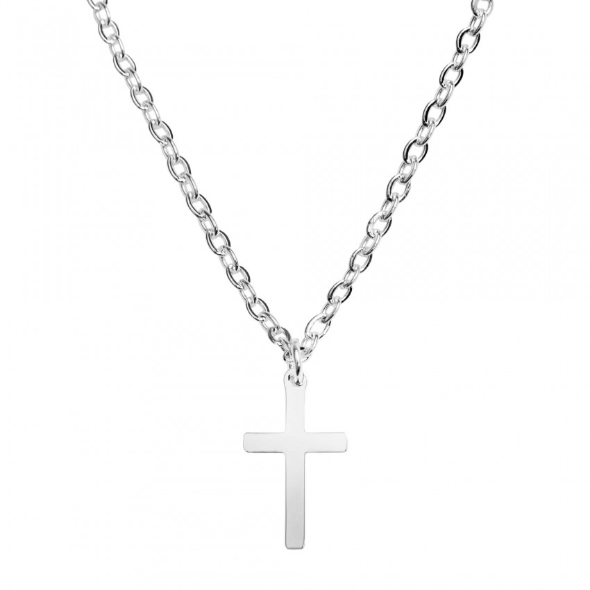 COLLIER CROIX ACIER INOXYDABLE ACIER