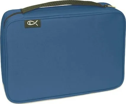 POCHETTE BIBLE LARGE BLEUE 25X17X5.5CM