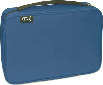POCHETTE BIBLE LARGE BLEUE 25X17X5.5CM