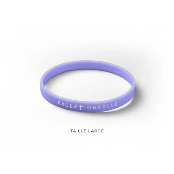BRACELET SILICONE EXCEPTIONNELLE LILAS - L