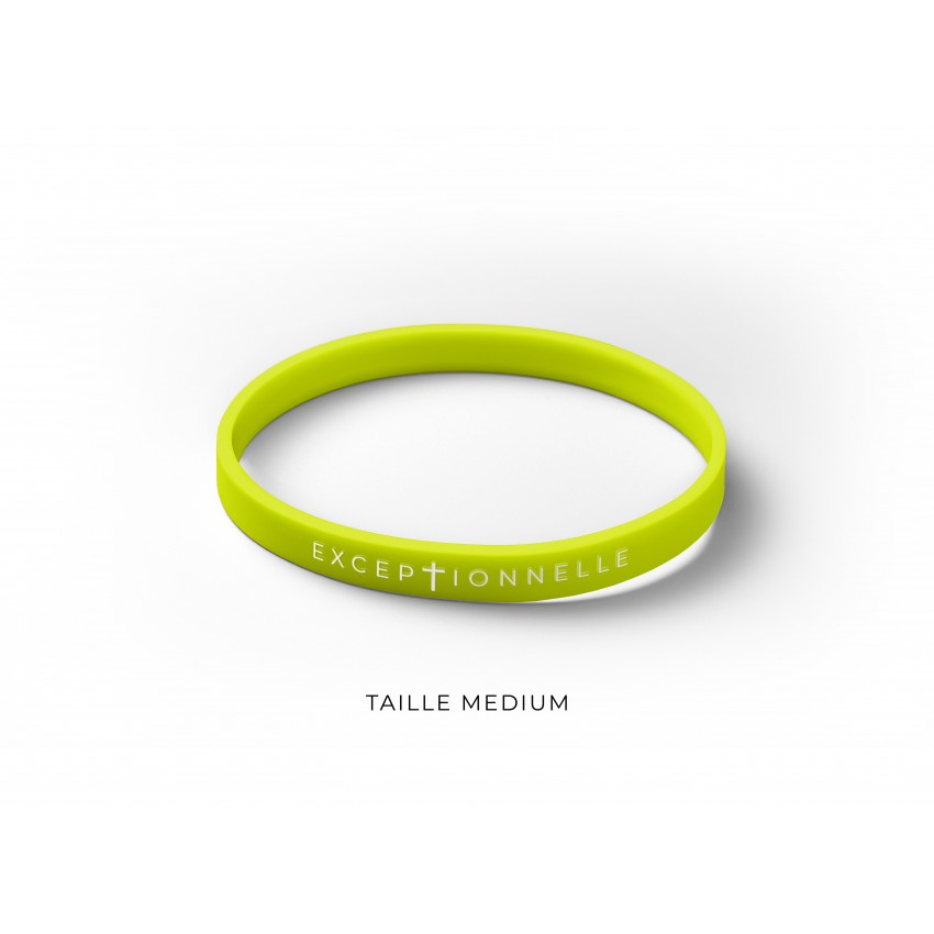 BRACELET SILICONE EXCEPTIONNELLE VERT - M