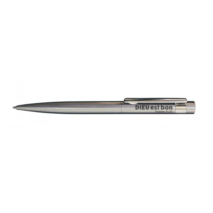 STYLO BILLE TWIST EN ACIER INOXYDABLE RECYCLE