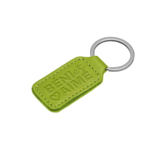 PORTE-CLES EN SIMILI CUIR BENI ET AIME VERT