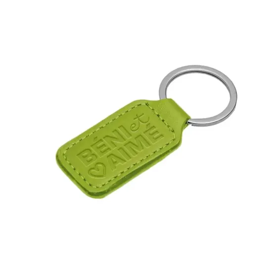 PORTE-CLES EN SIMILI CUIR BENI ET AIME VERT