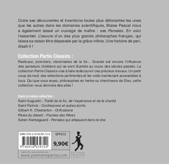 BLAISE PASCAL - L'ESSENTIEL DES PENSEES