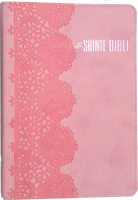 BIBLE SEGOND ESAIE 55 SOUPLE PU MOTIF DENTELLE ROSE - 201