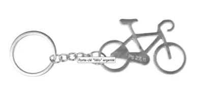 PORTE-CLES VELO ARGENTE