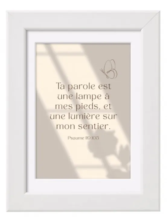MINI CADRE DECO - TA PAROLE EST UNE LAMPE A MES PIEDS