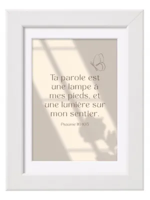 MINI CADRE DECO - TA PAROLE EST UNE LAMPE A MES PIEDS