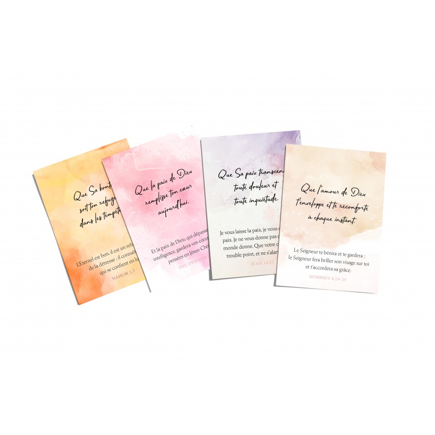 LOT DE 100 MINI-CARTES TEXTES BIBLIQUES : BENEDICTIONS POUR TOUTES LES OCCASIONS