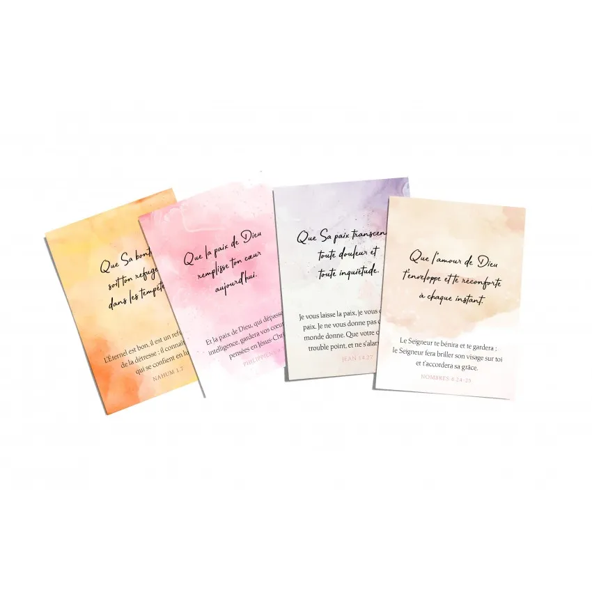 LOT DE 100 MINI-CARTES TEXTES BIBLIQUES : BENEDICTIONS POUR TOUTES LES OCCASIONS