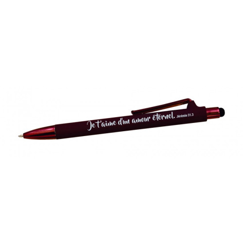 STYLO BILLE AVEC STYLE TACTILE MARRON