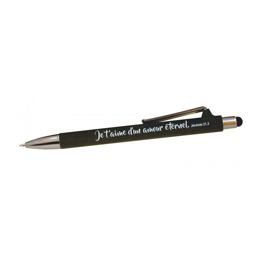 STYLO BILLE AVEC STYLE TACTILE GRIS