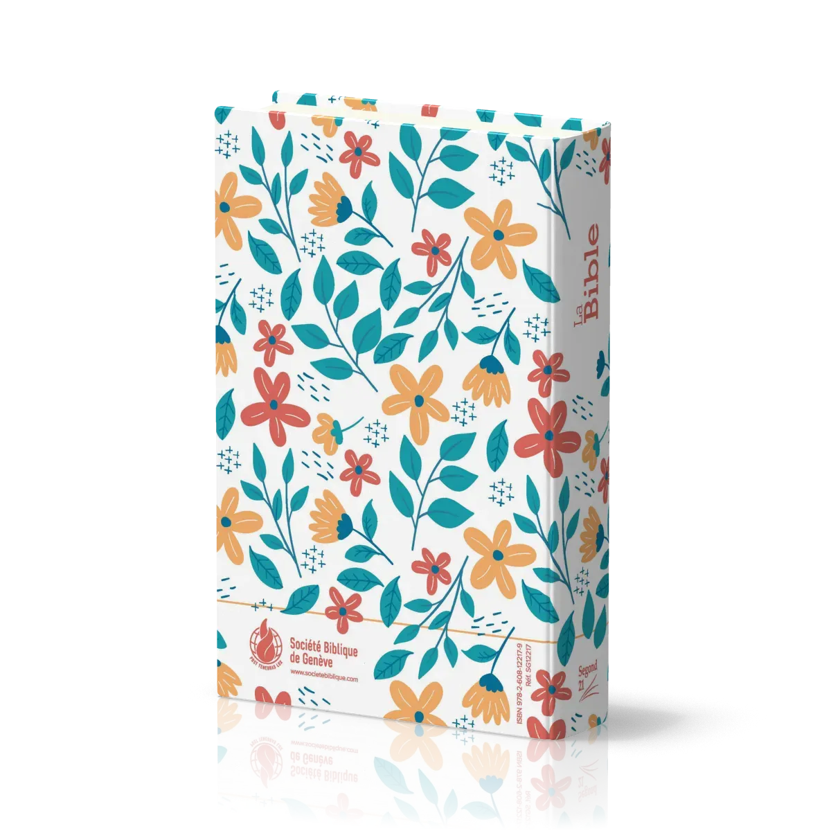 BIBLE SEGOND 21 COMPACTE "PREMIUM STYLE" RIGIDE TOILEE MATELASSEE  MOTIF FLEURI