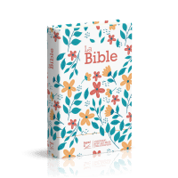 BIBLE SEGOND 21 COMPACTE "PREMIUM STYLE" RIGIDE TOILEE MATELASSEE  MOTIF FLEURI