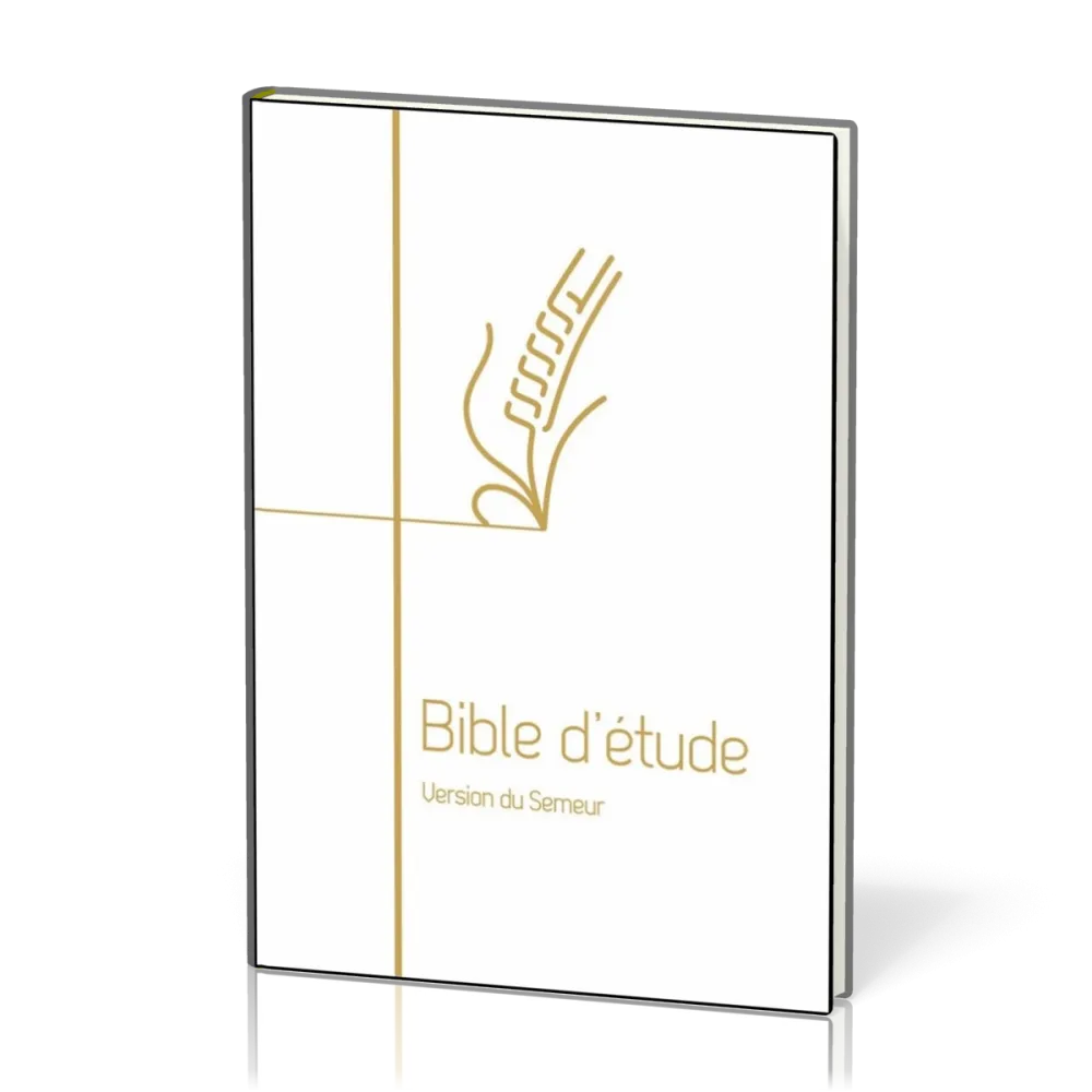 BIBLE SEMEUR 2015 ETUDE SOUPLE BLANCHE TRANCHE DOREE