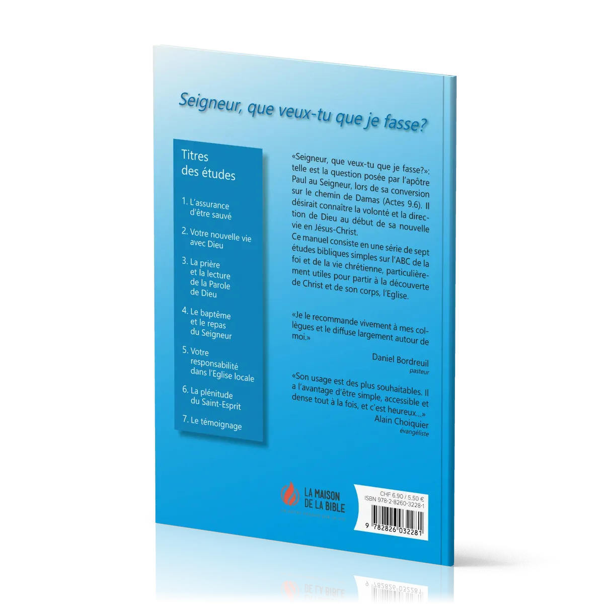SEIGNEUR QUE VEUX-TU QUE JE FASSE ? - 7 ETUDES BIBLIQUES ELEMENTAIRES