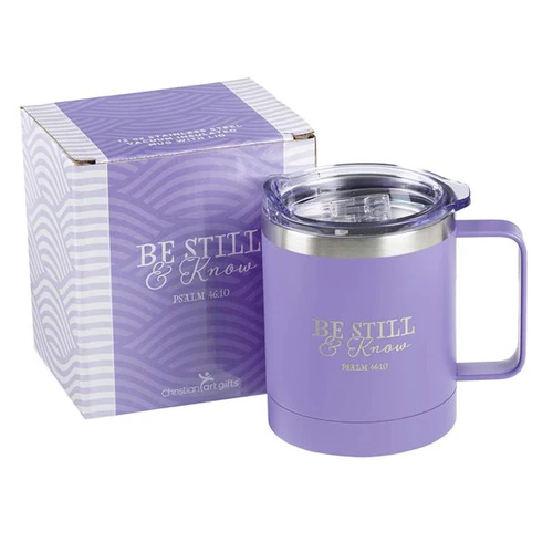 MUG EN ACIER INOXYDABLE - BE STILL AND KNOW