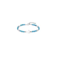 BRACELET DE PERLES CROIX TURQUOISE