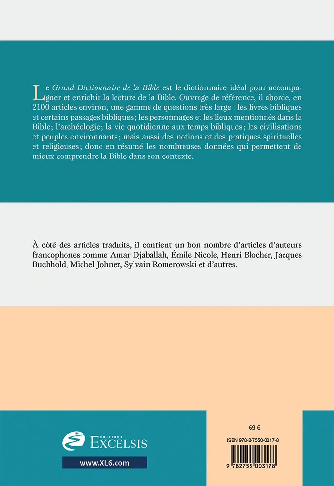 GRAND DICTIONNAIRE DE LA BIBLE (LE) 3EME EDITION REVISEE