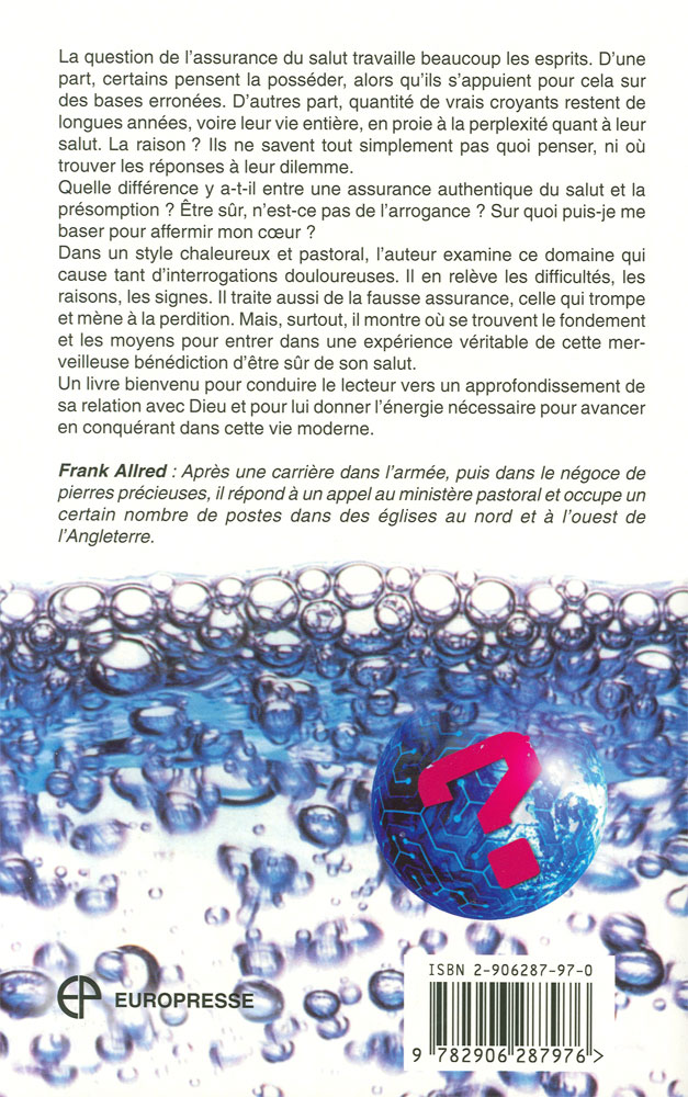 ETES-VOUS SUR D'ETRE SAUVE?