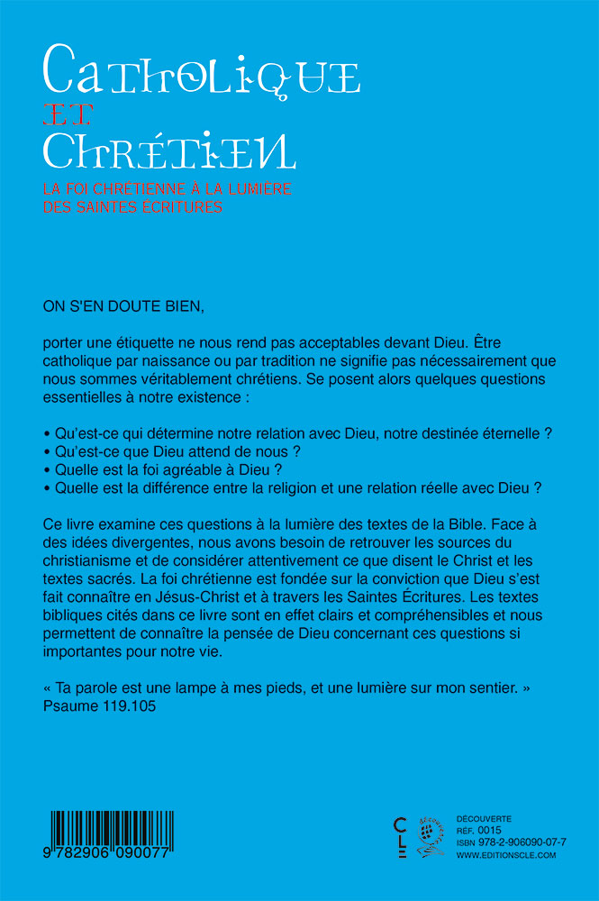 CATHOLIQUES ET CHRETIENS