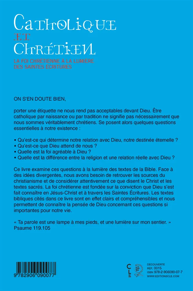 CATHOLIQUES ET CHRETIENS