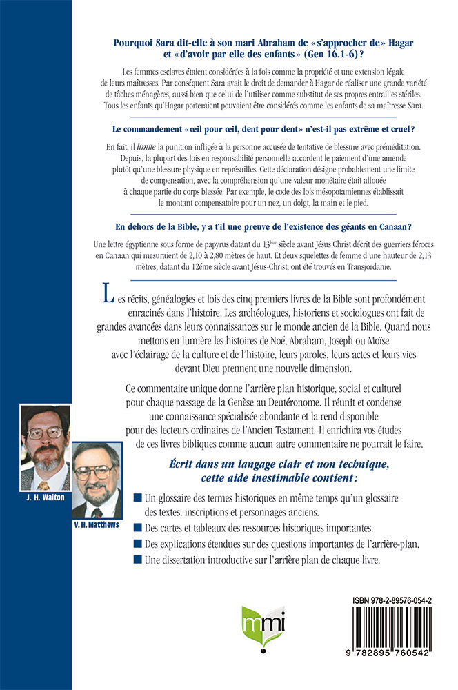 PENTATEUQUE EXPLIQUE (LE) - (REF:876) COMMENTAIRE DU CONTEXTE CULTUREL BIBLIQUE