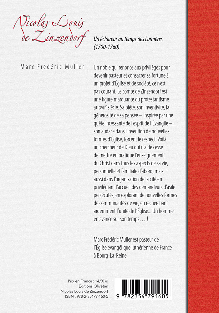NICOLAS LOUIS DE ZINZENDORF - UN ECLAIREUR AU TEMPS DES LUMIERES