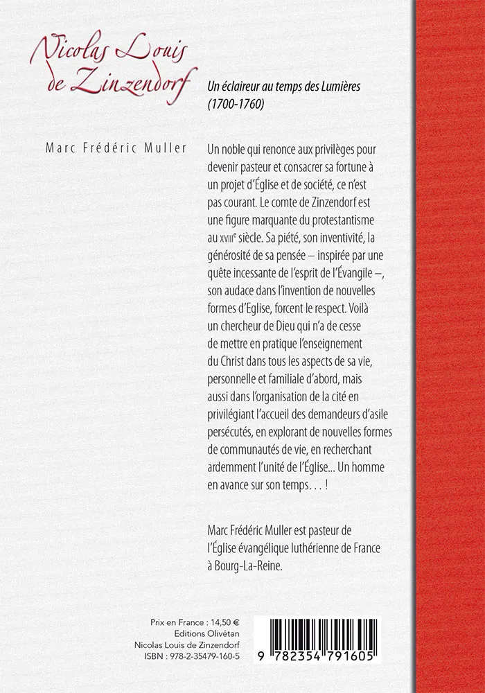 NICOLAS LOUIS DE ZINZENDORF - UN ECLAIREUR AU TEMPS DES LUMIERES