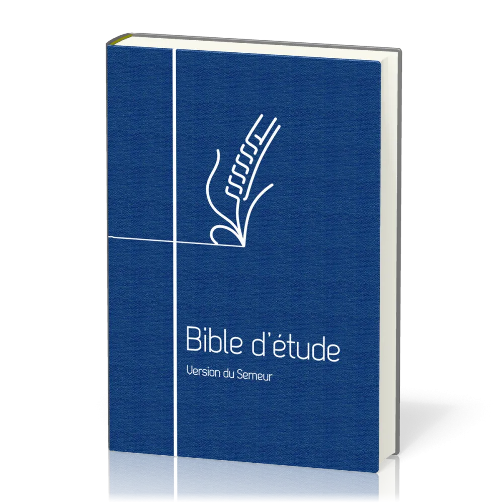 BIBLE SEMEUR 2015 ETUDE SOUPLE BLEUE TRANCHE BLANCHE