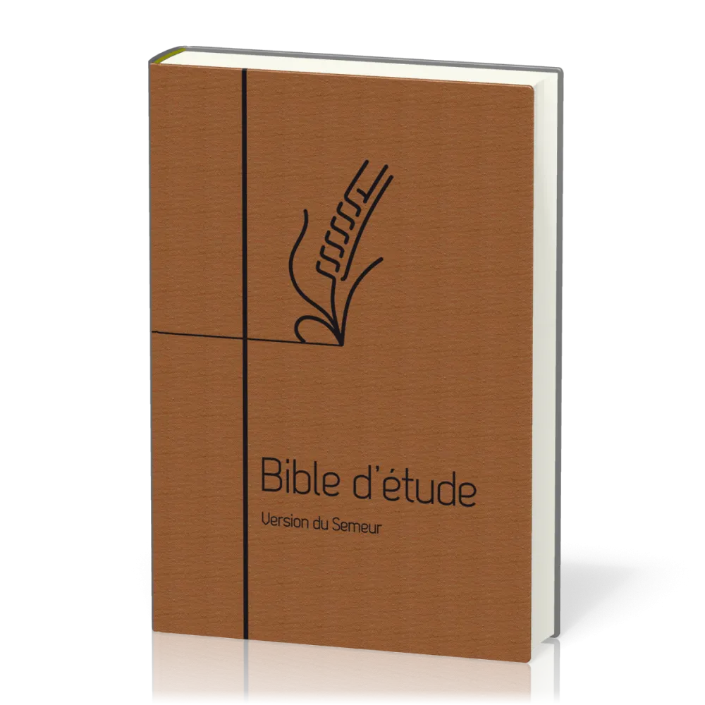 BIBLE SEMEUR 2015 ETUDE SOUPLE MARRON TRANCHE BLANCHE