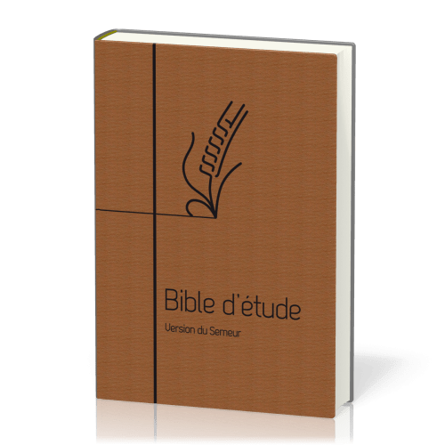 BIBLE SEMEUR 2015 ETUDE SOUPLE MARRON TRANCHE BLANCHE