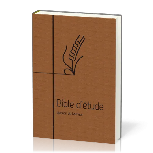 BIBLE SEMEUR 2015 ETUDE SOUPLE MARRON TRANCHE BLANCHE