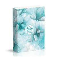 BIBLE SEGOND 21 JOURNAL DE BORD RIGIDE TOILE IMPRIMEE MOTIFS - BLEU FLEURS