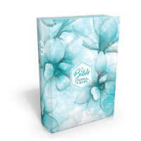 BIBLE SEGOND 21 JOURNAL DE BORD RIGIDE TOILE IMPRIMEE MOTIFS BLEU FLEURS JASPAGE TRANCHES