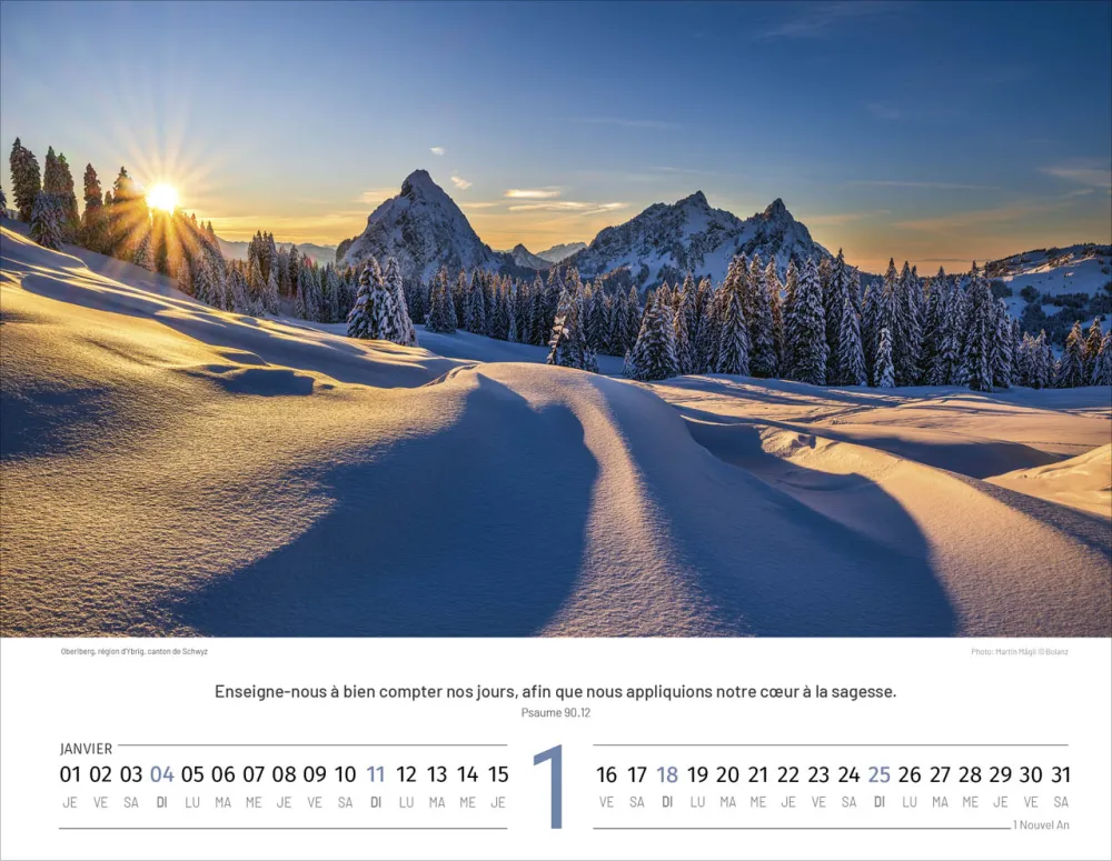 CALENDRIER BOL PAYSAGES SUISSES FRANCAIS
